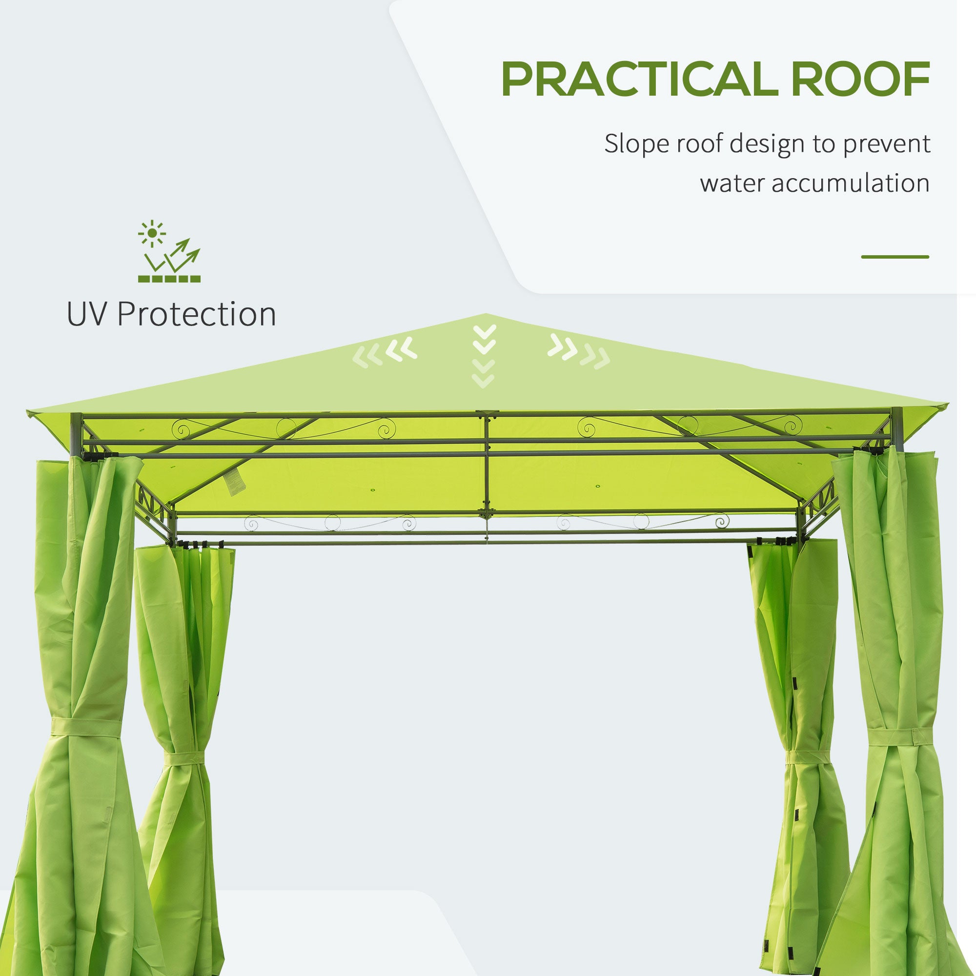 Outsunny 3m x3m Garden Metal Gazebo