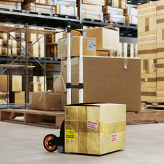 Kozy Folding Sack Truck, 70kg Lightweight Hand Truck with Wheels, Foldable Trolley Cart with Telescoping Handle for Warehouse, Office, Luggage, Silver Tone