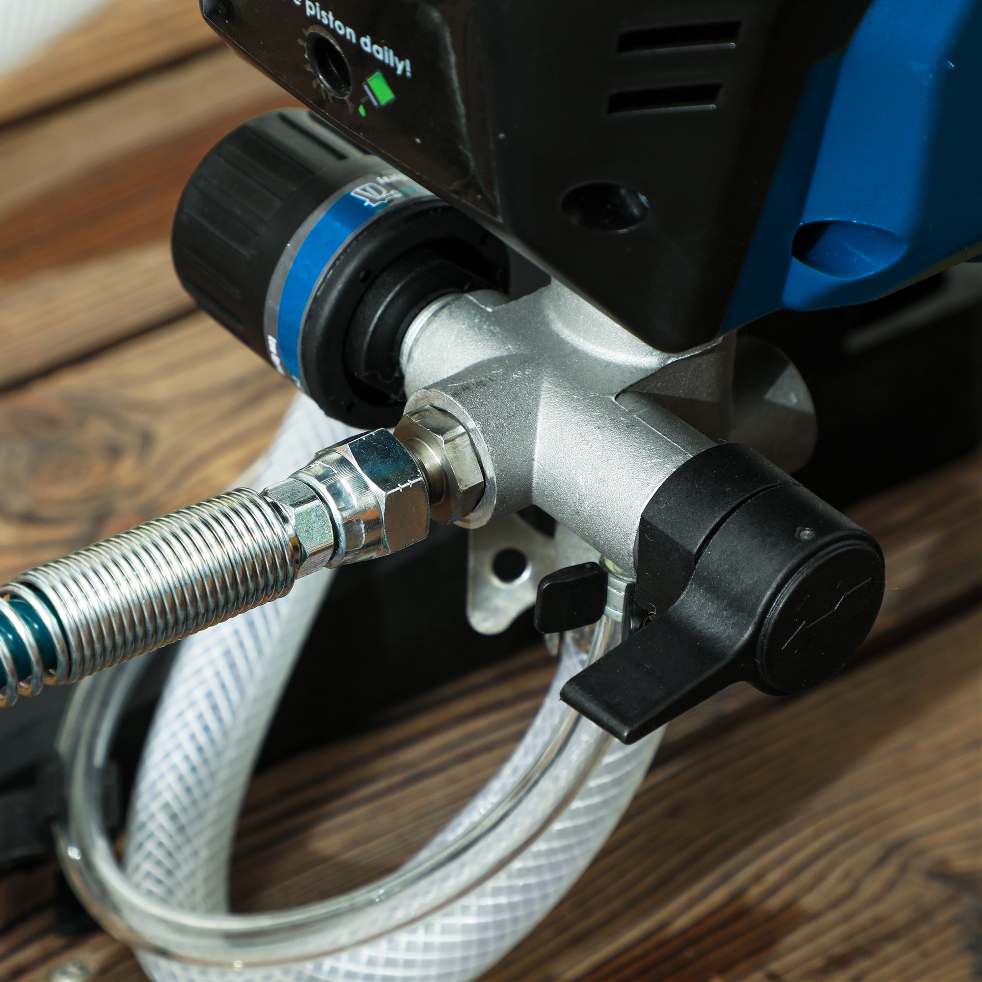 Kozy - Airless Paint Sprayer, Thinning-Free, Electric﻿ Fence Paint Sprayer for Exterior and Interior DIY Painting Projects, Wall Spray Gun Machine, Household Use, 1.5L/min, 200Bar, 7.5m Hose Dark Blue