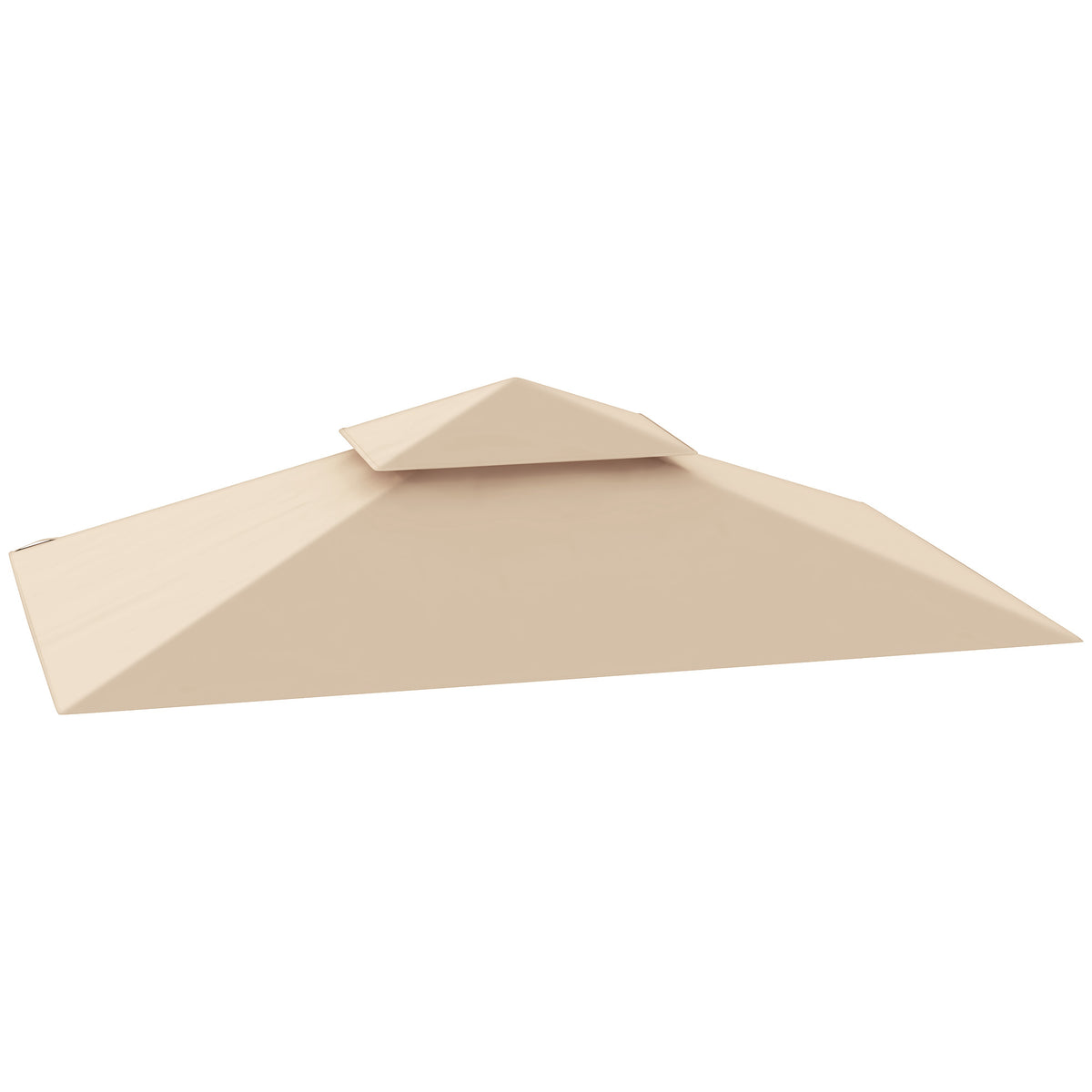 Kozy - Grill Gazebo Replacement Canopy Roof for 1.5 x 2.4m Frame, UPF50+ Protection, Double Tiered 5' x 8' Outdoor BBQ Gazebo Cover Replacement, TOP COVER ONLY, Beige