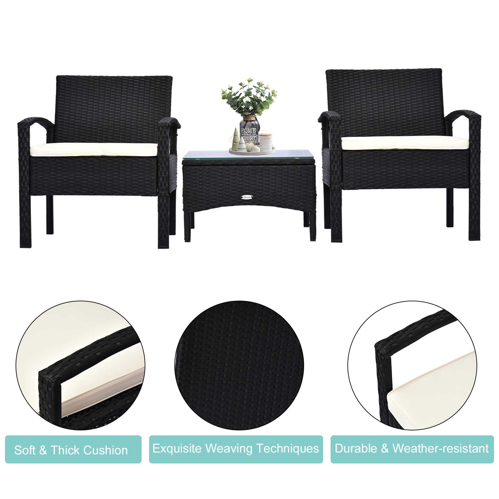 Outsunny Rattan Garden Furniture 2