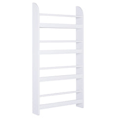 Kozy Bookcase, 4 Tier Wall Mounted Bookshelf, 15cm Depth Storage Shelving Rack for Bedroom Nursery Office Home, Accessories Supplies, White