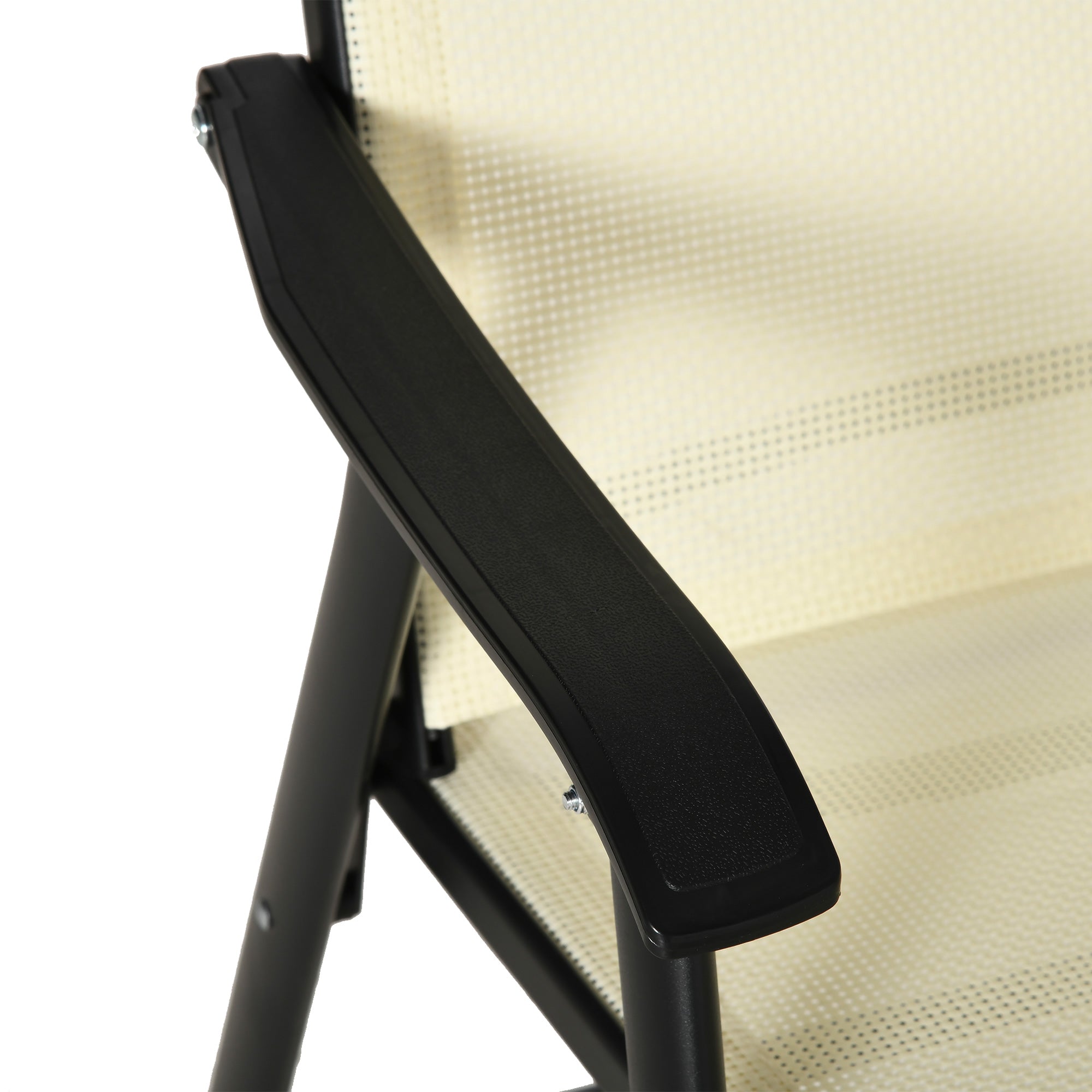 Kozy Set of Two Folding Garden Chairs - Beige