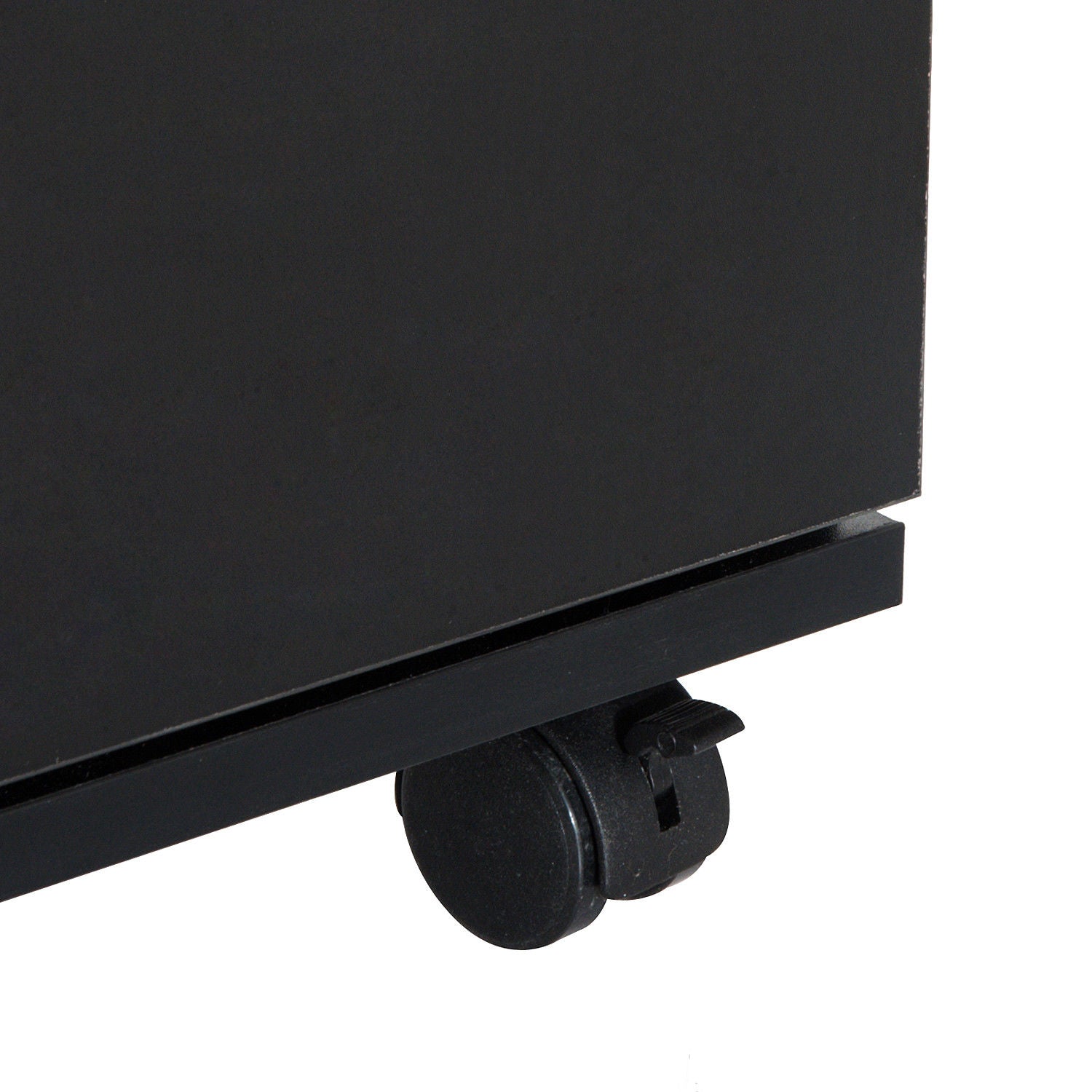 Kozy Two Drawer Filing Cabinet with Wheels- Black Wood Grain