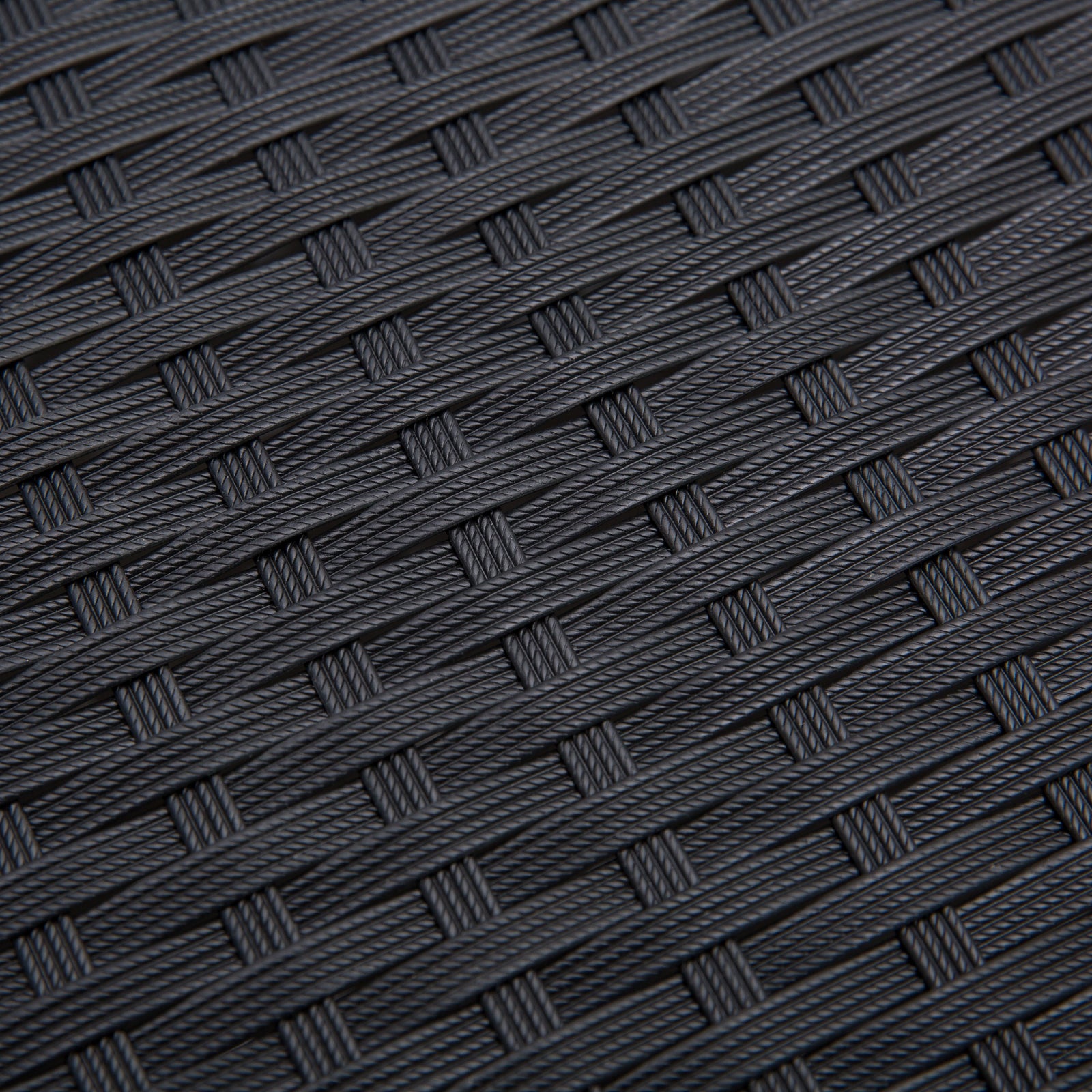 Kozy 4 Pieces Rattan Garden Furniture Set, 4 Seater Garden Sofa Set with Loveseat, 2 Armchairs and Glass Top Coffee Table, Wicker Outdoor Conservatory Furniture with Cushions for Patio, Black