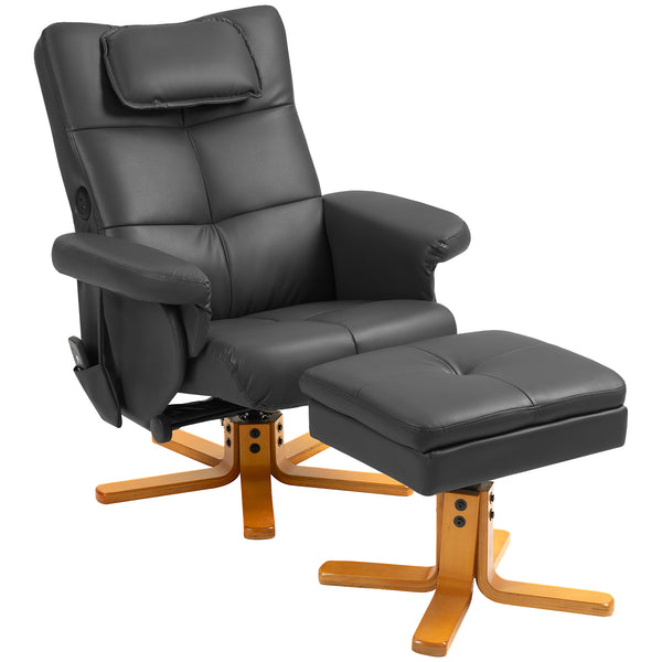 Massage Recliner Chair, with Storage Ottoman