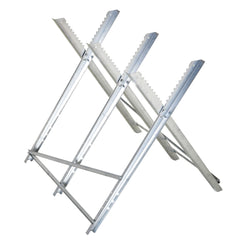 Kozy Portable Sawhorse Heavy Duty Steel Adjustable Work Support, Foldable Sawhorse Stand 100 kg Weight Capacity, Silver Tone