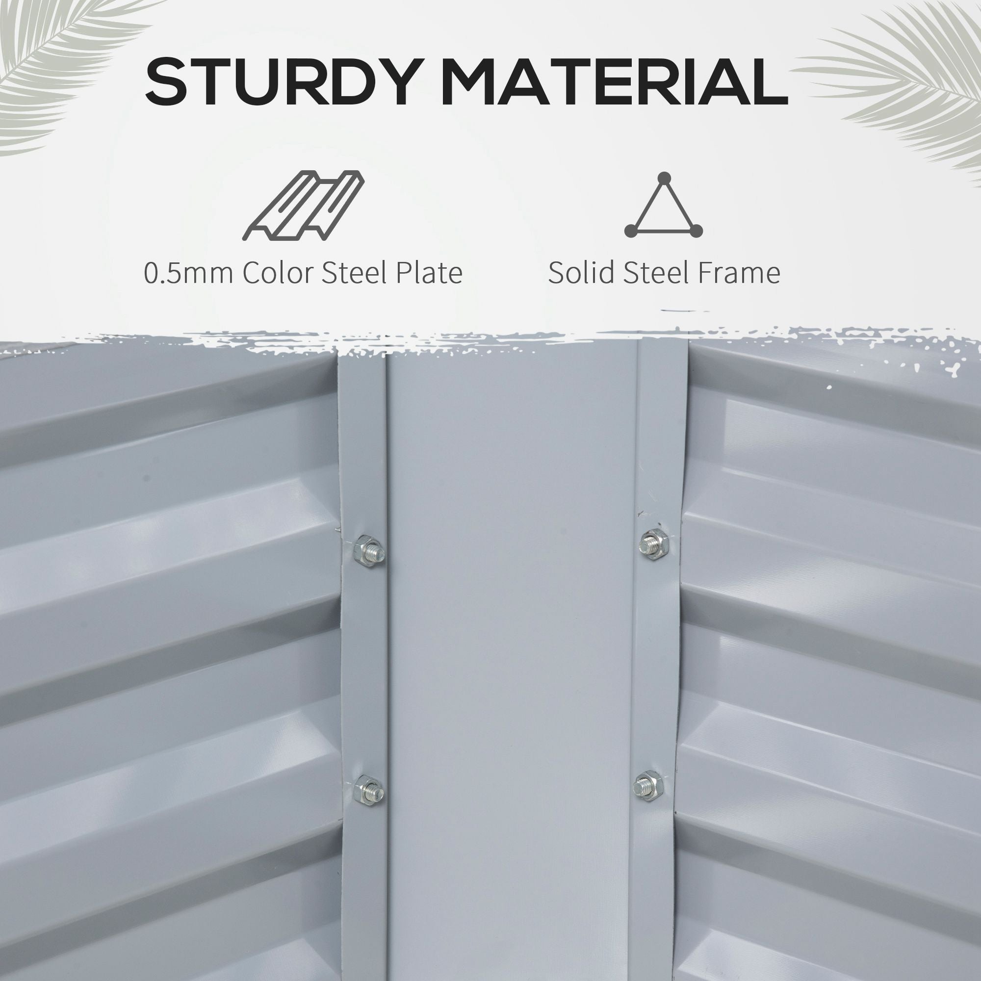 Kozy Raised Garden Bed with Greenhouse, Steel Planter Box with Plastic Cover, Roll Up Window, Dual Use for Flowers, Vegetables, Fruits and Herbs, 127L x 95W x 92H cm, Clear