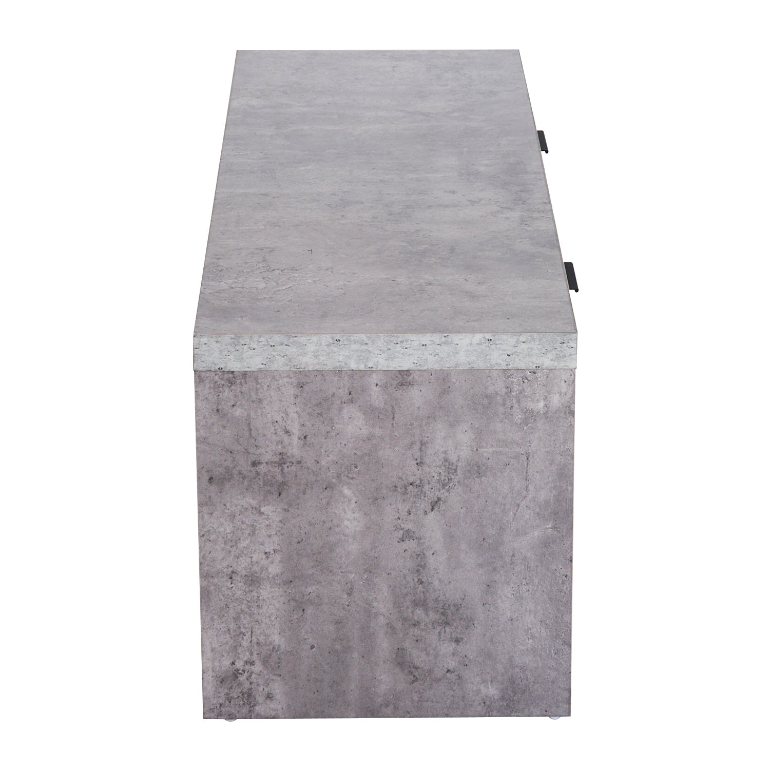 Kozy TV Stand for TV up to 55", 2 Doors TV Cabinet with Open Shelves, TV Unit TV Table for Living Room Bedroom Entertainment Room, 120L x 40W x 44H, Grey