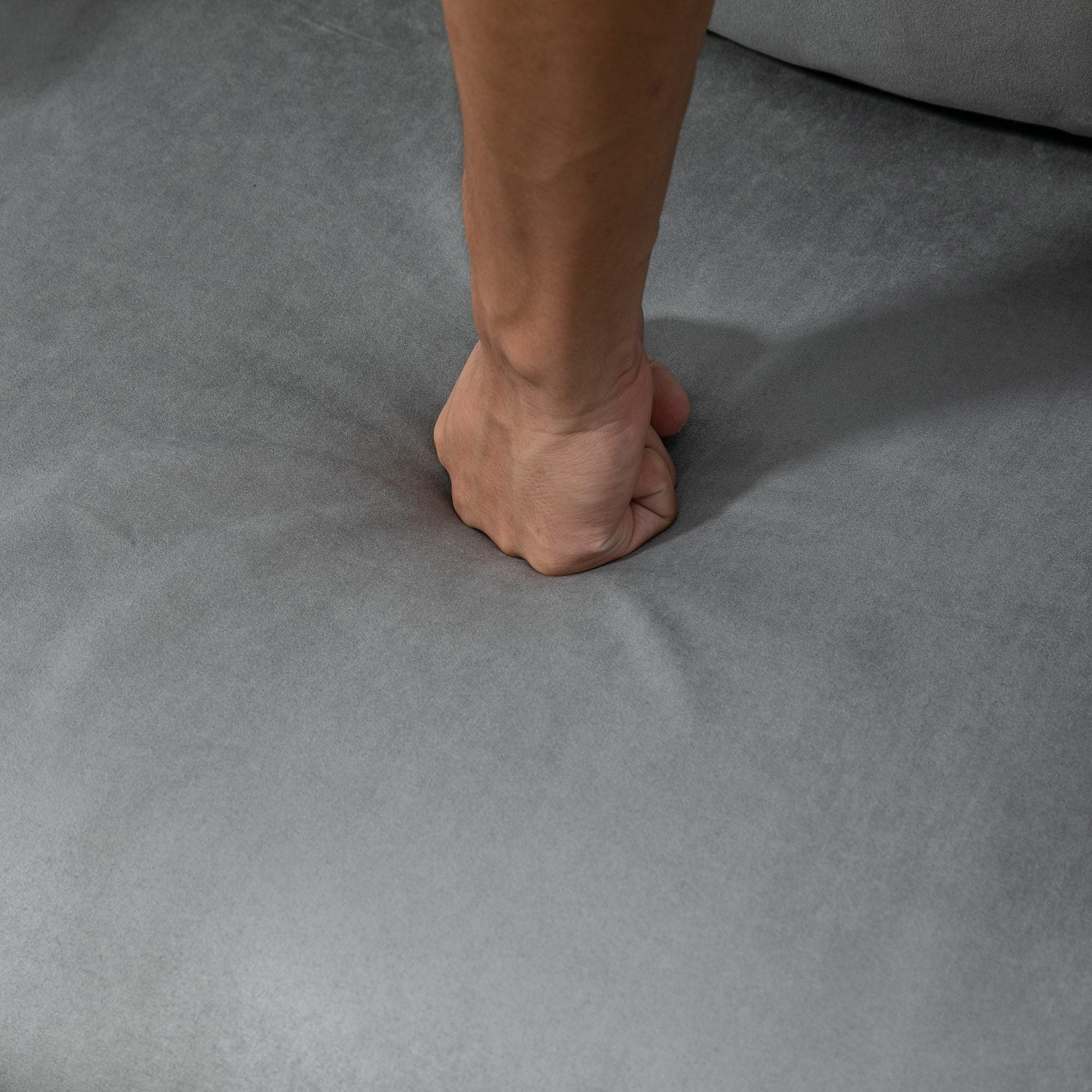 Kozy Suedette Adjustable Back Futon Sofa Chair - Grey