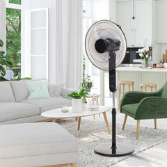 HOMCOM Oscillating Floor Fan W/ Remote Control