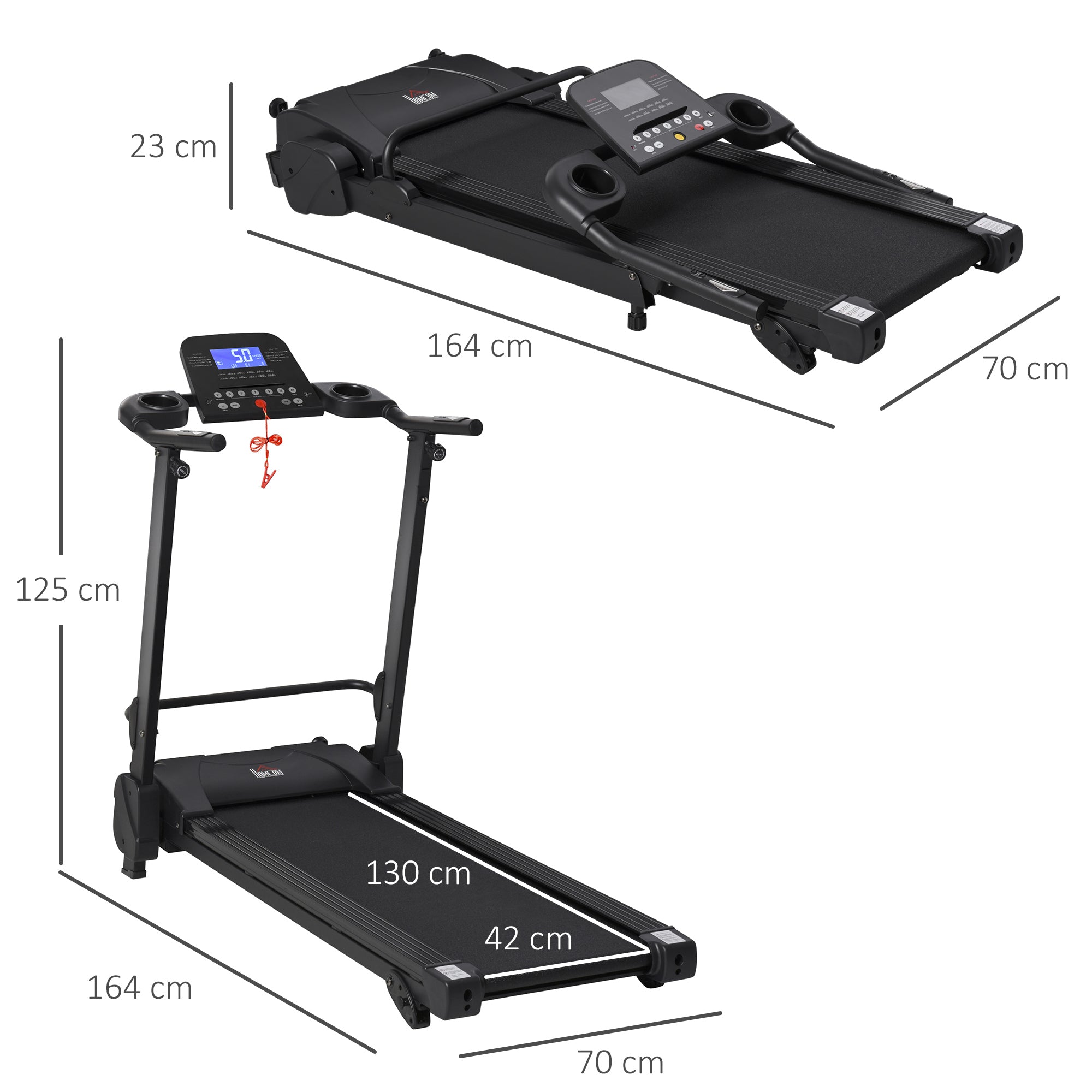 Kozy 2.5HP 14Km/h Manual Incline Electric Running Machine Motorized Treadmill Folding, MP3 & USB Player, 12 Preset Programs, 5 Speed Shortcut, w/ WIDE RUNNING BELT, LCD Display, Drink Holders