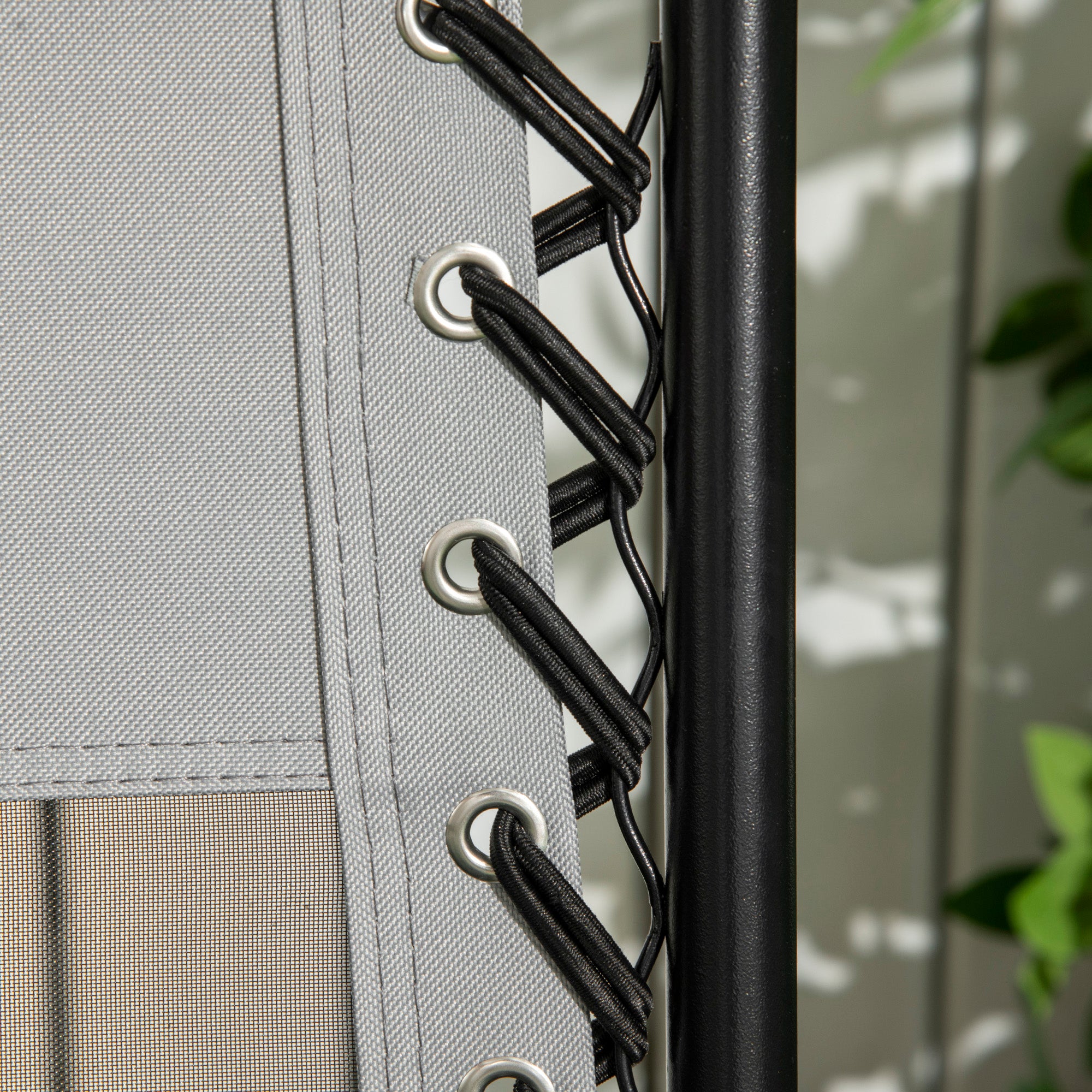 Kozy Garden Recliner Chairs Set of 2, Outdoor Foldable Zero Gravity Chairs Set w/ Footstool and Detachable Headrest, Grey