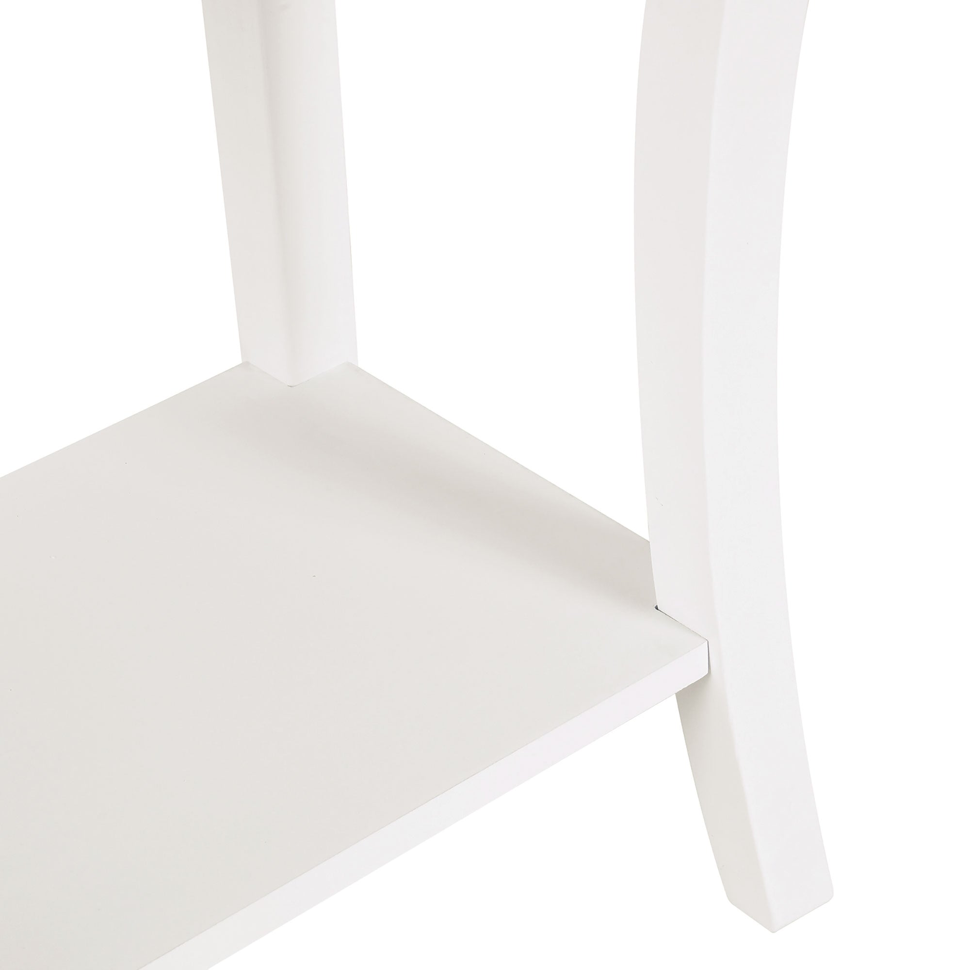 Kozy Console Table Modern Sofa Side Desk with Storage Shelves Drawers for Living Room Entryway Bedroom Ivory White