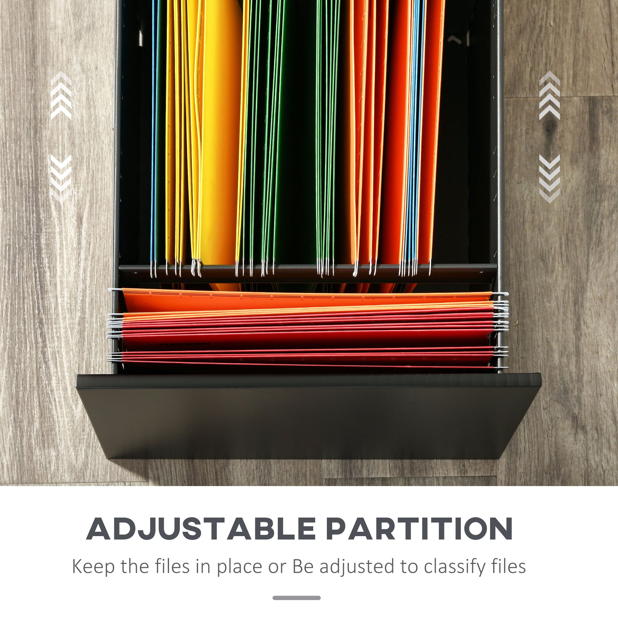 Kozy Metal Mobile File Cabinet with Wheels, Lockable 2 Drawer Filing Cabinet for A4, Legal, Letter, Compact Under Desk Storage Unit with Pre-Assembled Body for Home Office, 39 x 48 x 67cm, Black