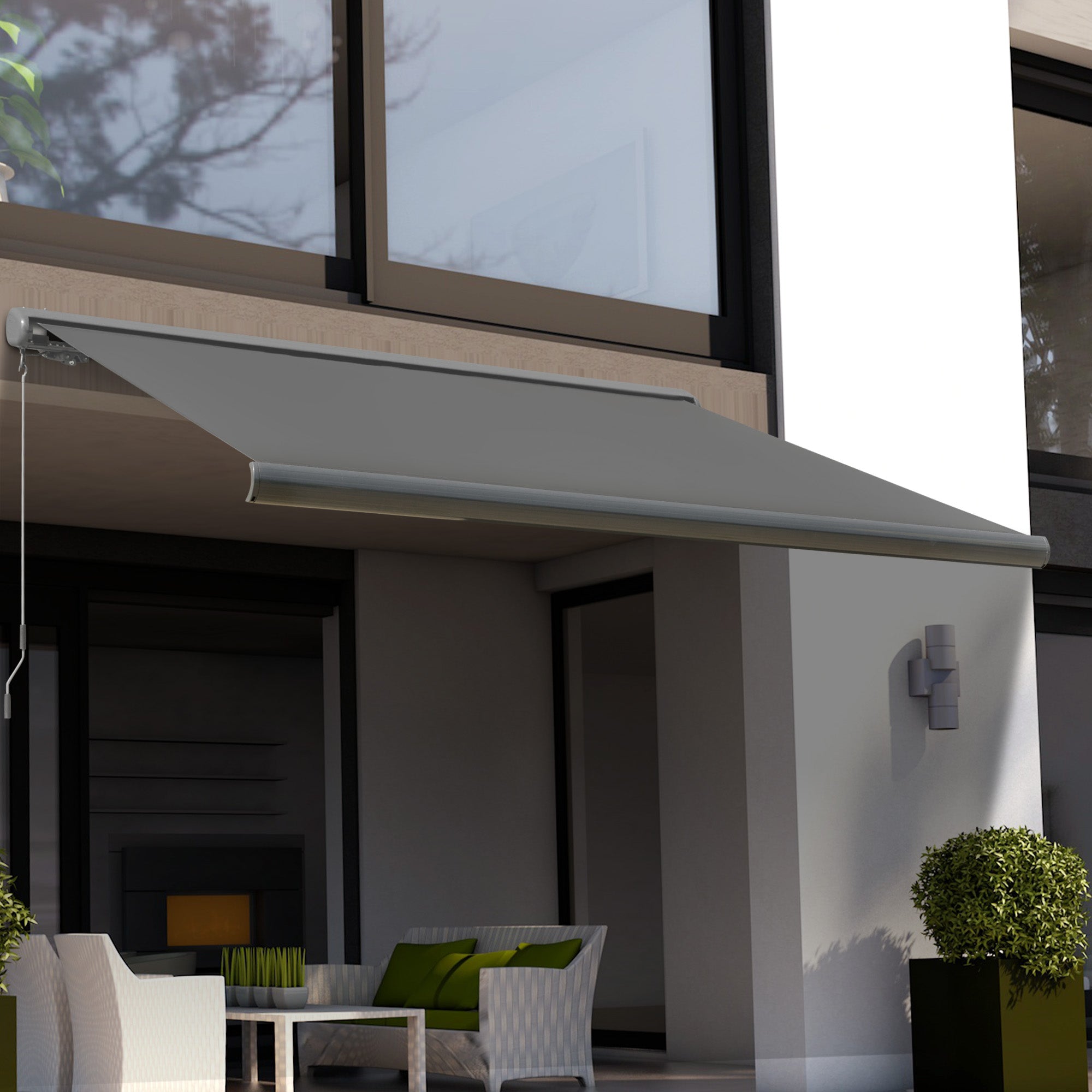 Kozy Cassette Electric Manual Awning Door Window Retractable Canopy w/ R/C