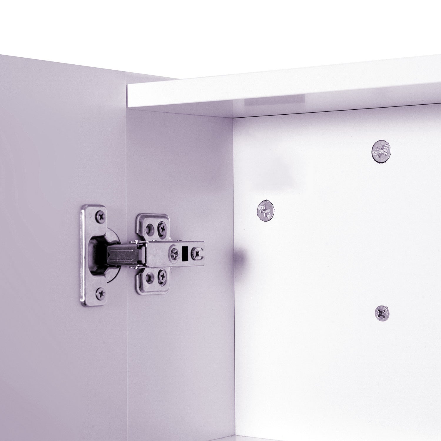 Kozy Mirror Cabinet, Wall Mount Bathroom Storage Cabinet with Adjustable Shelf, Double Door Cupboard, 70 x 15 x 60 cm, White