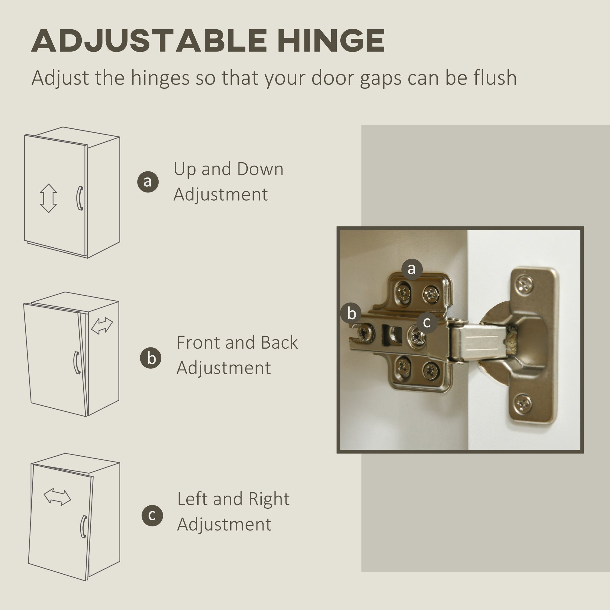 HOMCOM Stylish Storage: Kitchen Sideboard Cabinet with Double Doors & Adjustable Shelf, White Entryway Elegance | Aosom UK