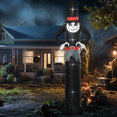 Kozy Giant 10ft Halloween Inflatables Tall Ghost with Hat, Build-in LEDs Blow Up Scary Outdoor Decorations, for Party Yard Garden Lawn Decoration