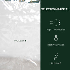 Kozy 3 Tier Mini Greenhouse Portable Garden Grow House with Roll Up Door and Wire Shelves, 69L x 49W x 125H cm, Clear