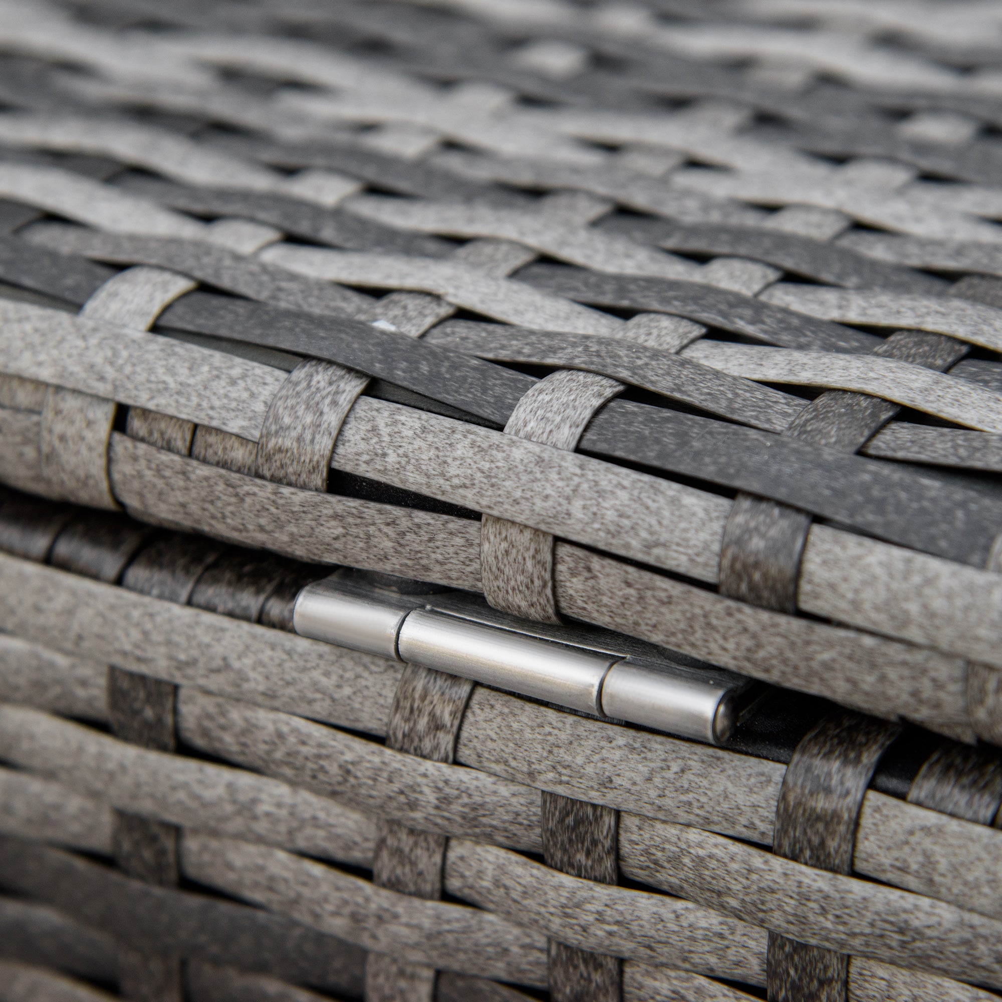 Kozy 6PC Rattan Corner Sofa Set Wicker 4 Seater Garden Storage Coffee Table Conversation Ottoman Outdoor Weave Furniture w/ Cushion Grey