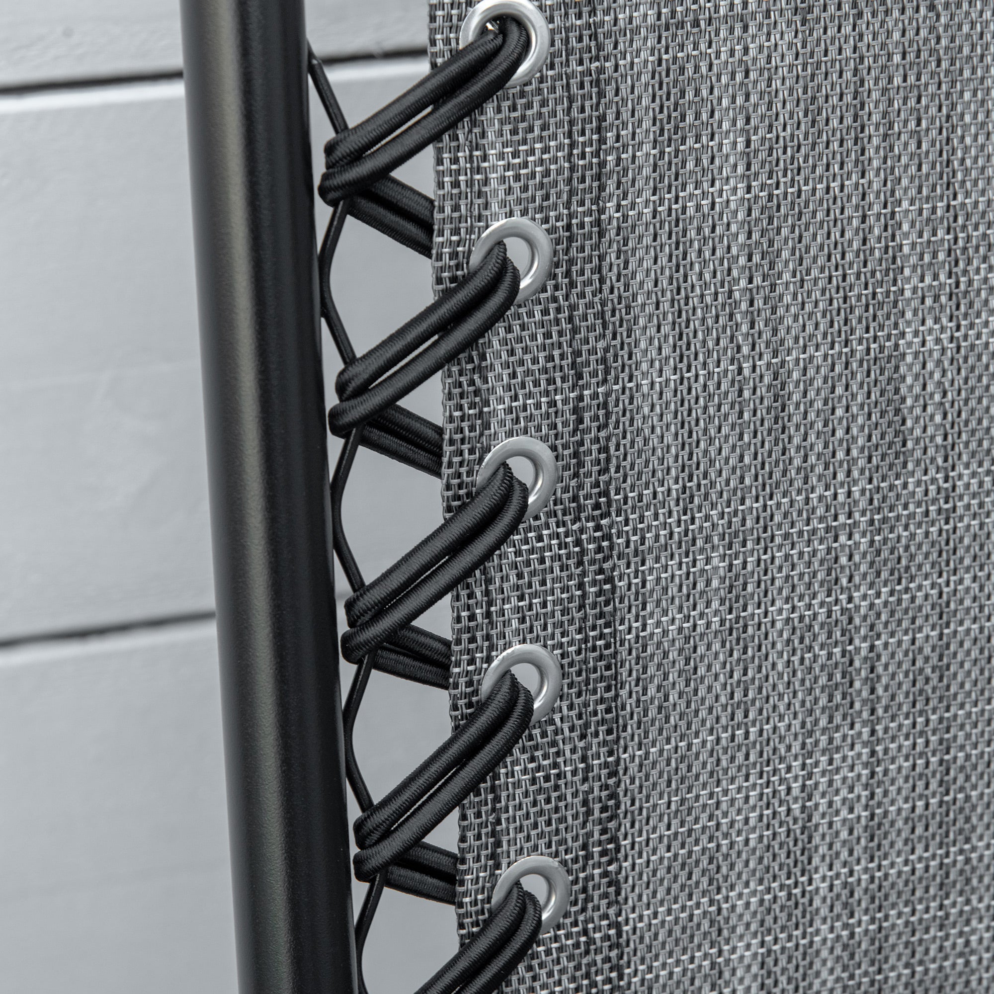 Kozy 2 Pieces Foldable Chair Set, Outdoor Portable Loungers for Camping Pool Beach Deck, Lawn Chairs with Armrest Steel Frame, Grey