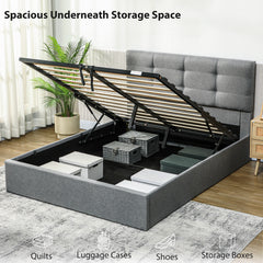 Kozy 5ft King Ottoman Bed with Gas Lift Storage - Grey