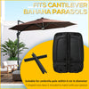 Parasol Base, Water and Sand Filled, Up to , Portable Umbrella Stand Weights for Cantilever Banana Parasol with Wheels