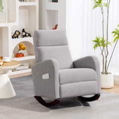 Kozy - Corduroy Rocking Armchair - Grey