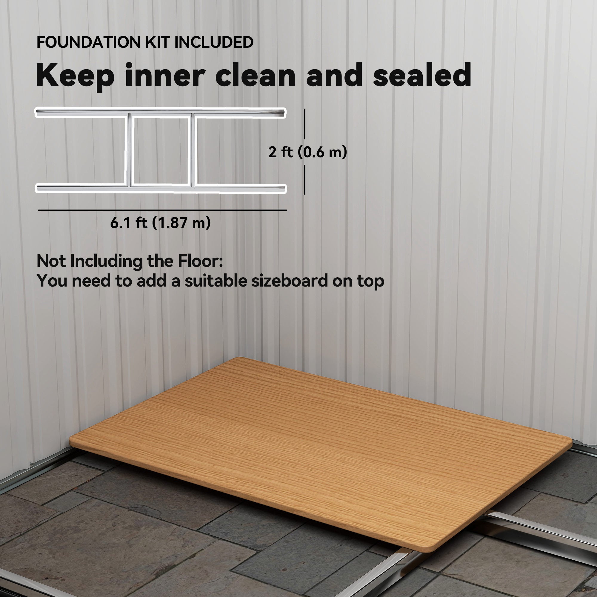 Kozy 7 x 4ft Outdoor Garden Metal Storage Shed, Tool Storage Box for Backyard, Patio and Lawn, Light Green