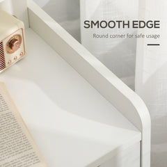 Kozy Bedside Table, Small Bedside Cabinet with 2 Drawers and Storage Shelves, Modern Nightstand for Bedroom, White