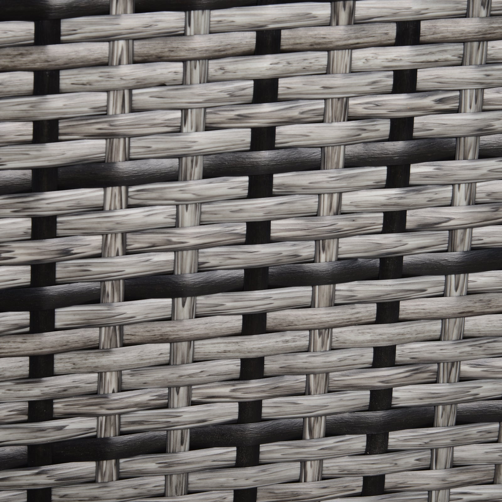 Kozy Rattan Garden Armchair 10cm Cushion Outdoor Single Chair with Steel Frame, Grey