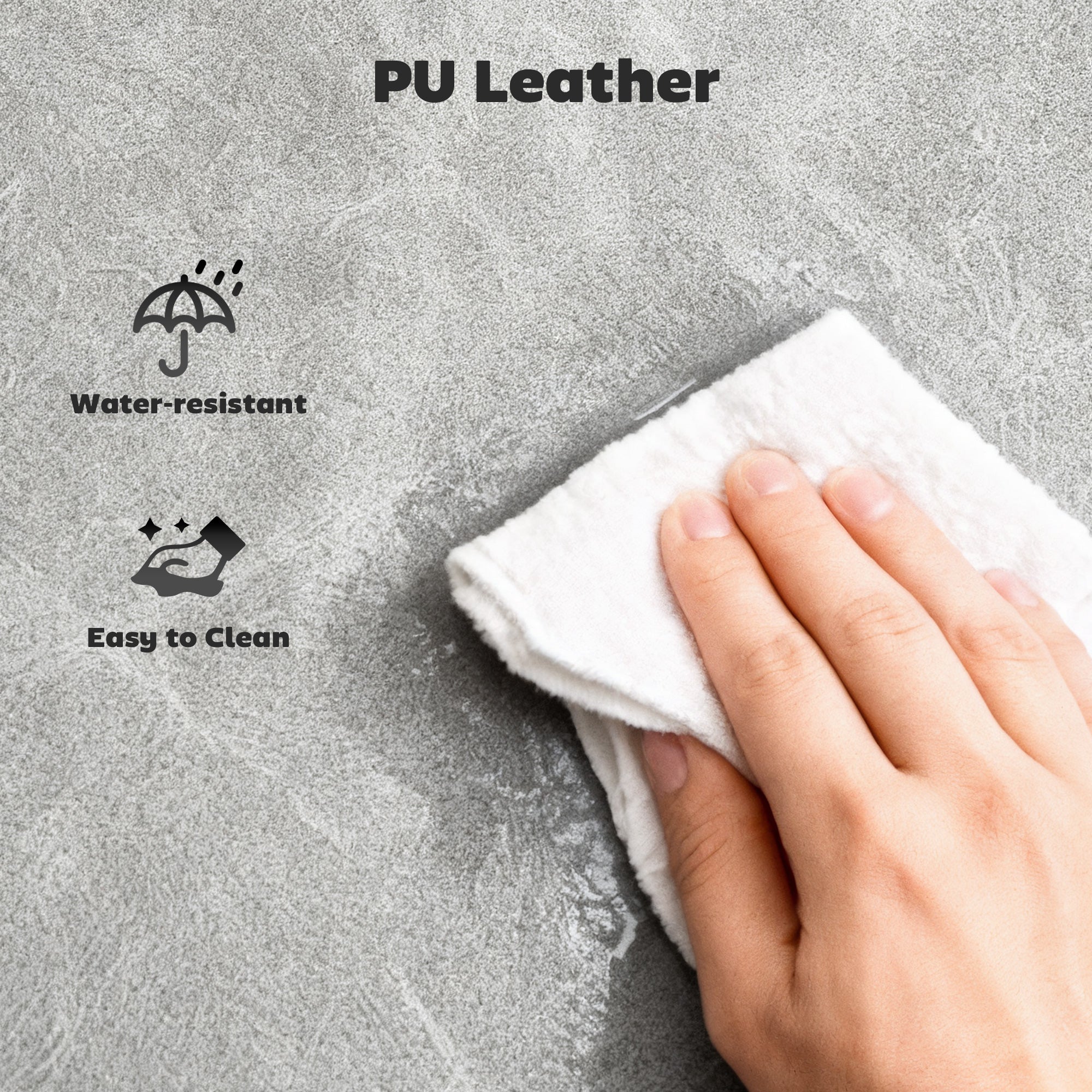 Kozy Bar Stools Set of 2, PU Leather Barstools with Back, Footrest and Wood Legs for Kitchen, Counter, Breakfast Bar, Grey