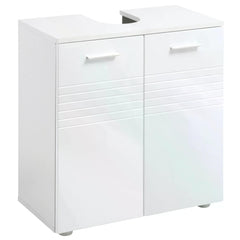 kleankin Pedestal Under Sink Cabinet: Bathroom Vanity Storage Cupboard with Adjustable Shelf, White Colour | Aosom UK