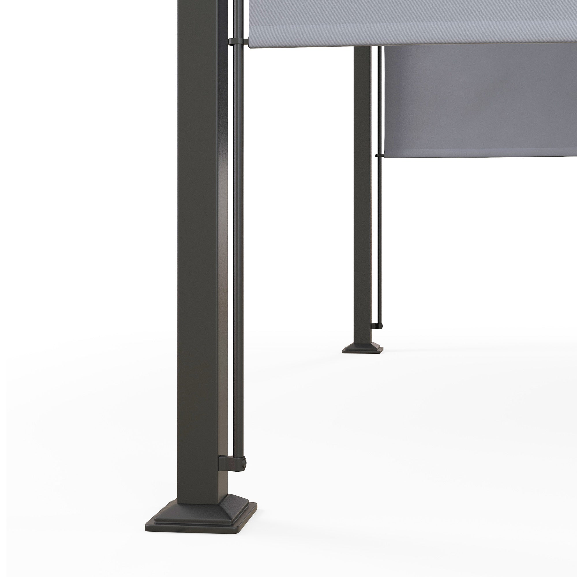 Kozy 3 x 3(m) Outdoor Pergola, Garden Pergola Gazebo with Adjustable Canopy, Grey