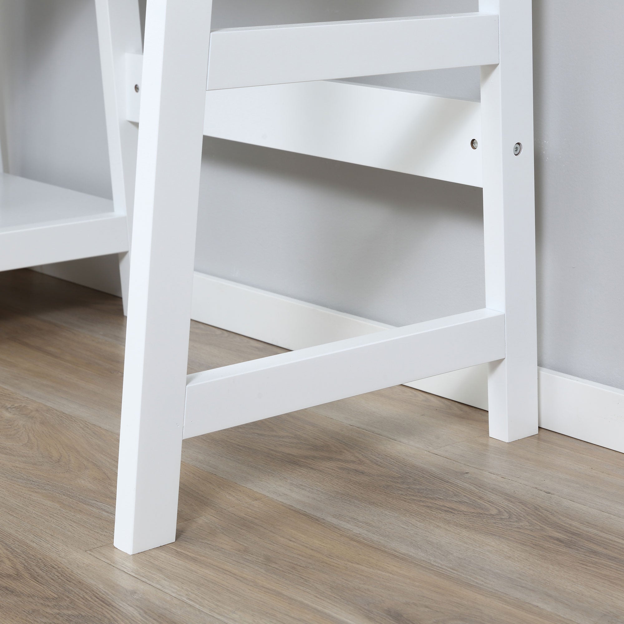 Kozy Compact Computer Desk with Storage Shelves, Study Table with Bookshelf, PC Table Workstation for Home Office, Study, Easy Assembly, 120 x 51cm, White