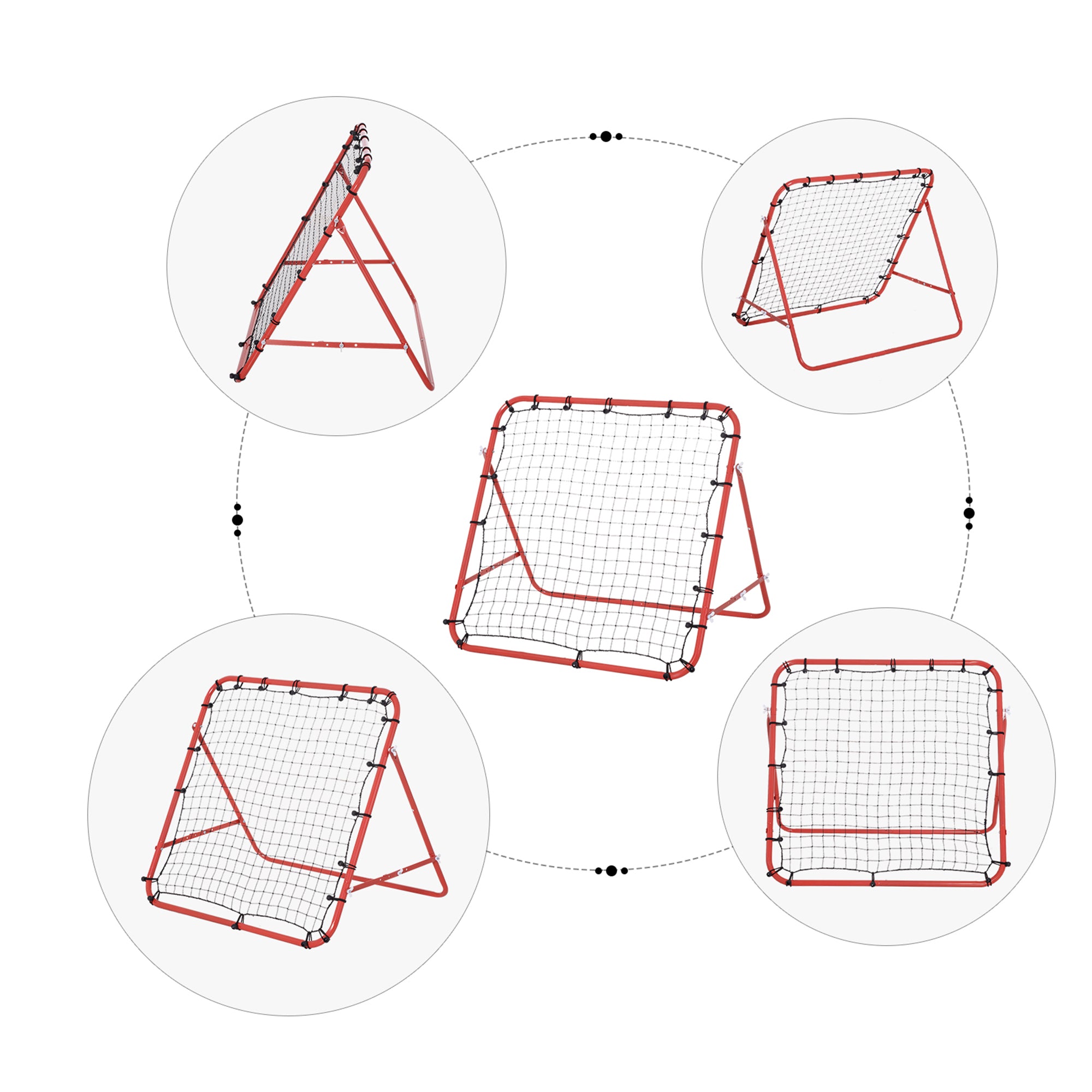 HOMCOM Rebounder Net W/PE Mesh Metal Tube, 96W x 80D x 96Hcm