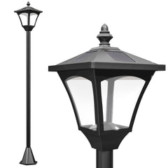 Kozy 1.2m Solar Powered Outdoor Lamp Post - Black