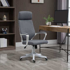 Kozy Office Chair, Ergonomic Desk Chair, High Back Study Chair with Headrest and Lumbar Back Support, Adjustable Height for Home and Work, Grey