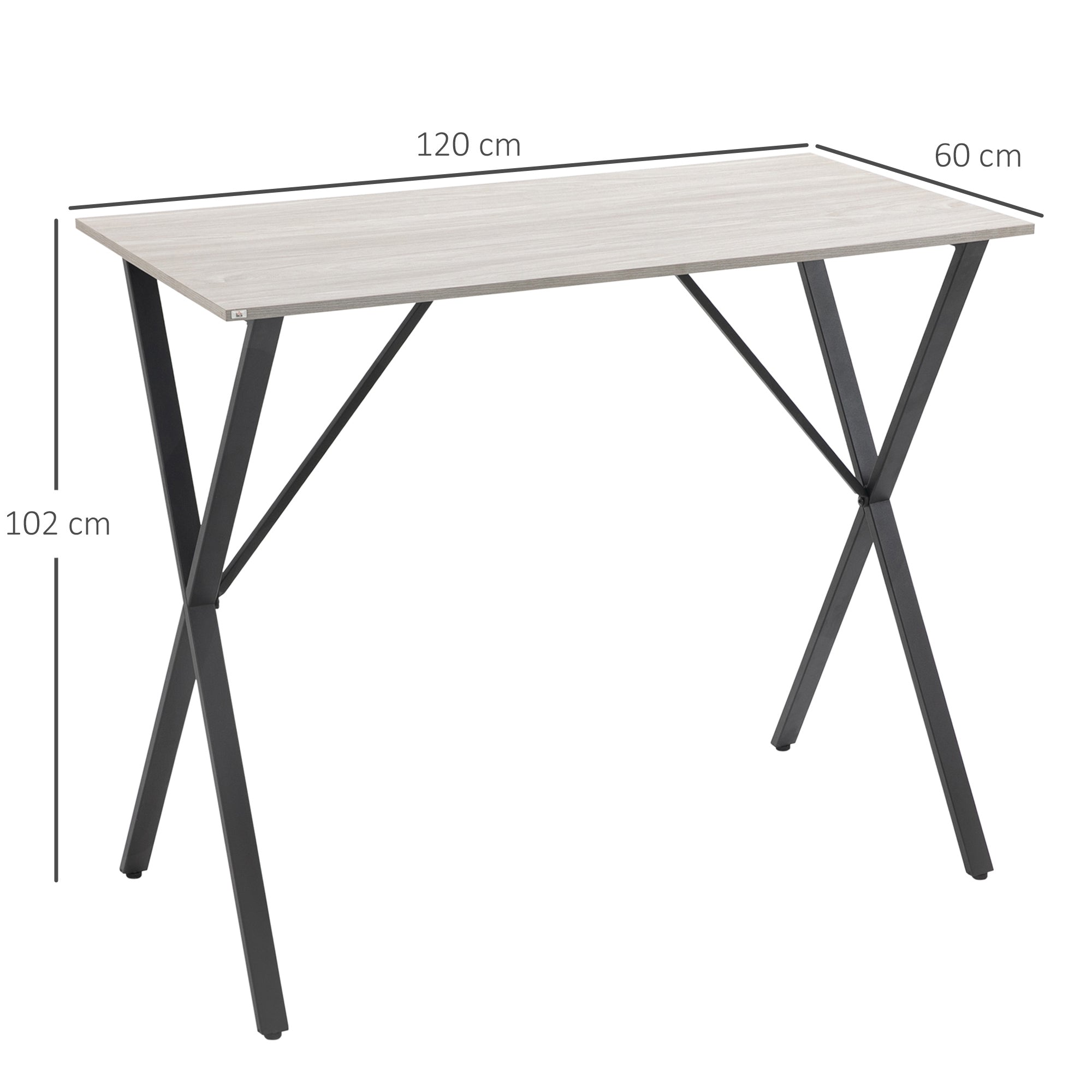 HOMCOM 120 cm Rectangular Bar Table for 4 People, Modern Kitchen Table with Marble Effect Tabletop, Steel Legs, Breakfast Table, White | Aosom UK