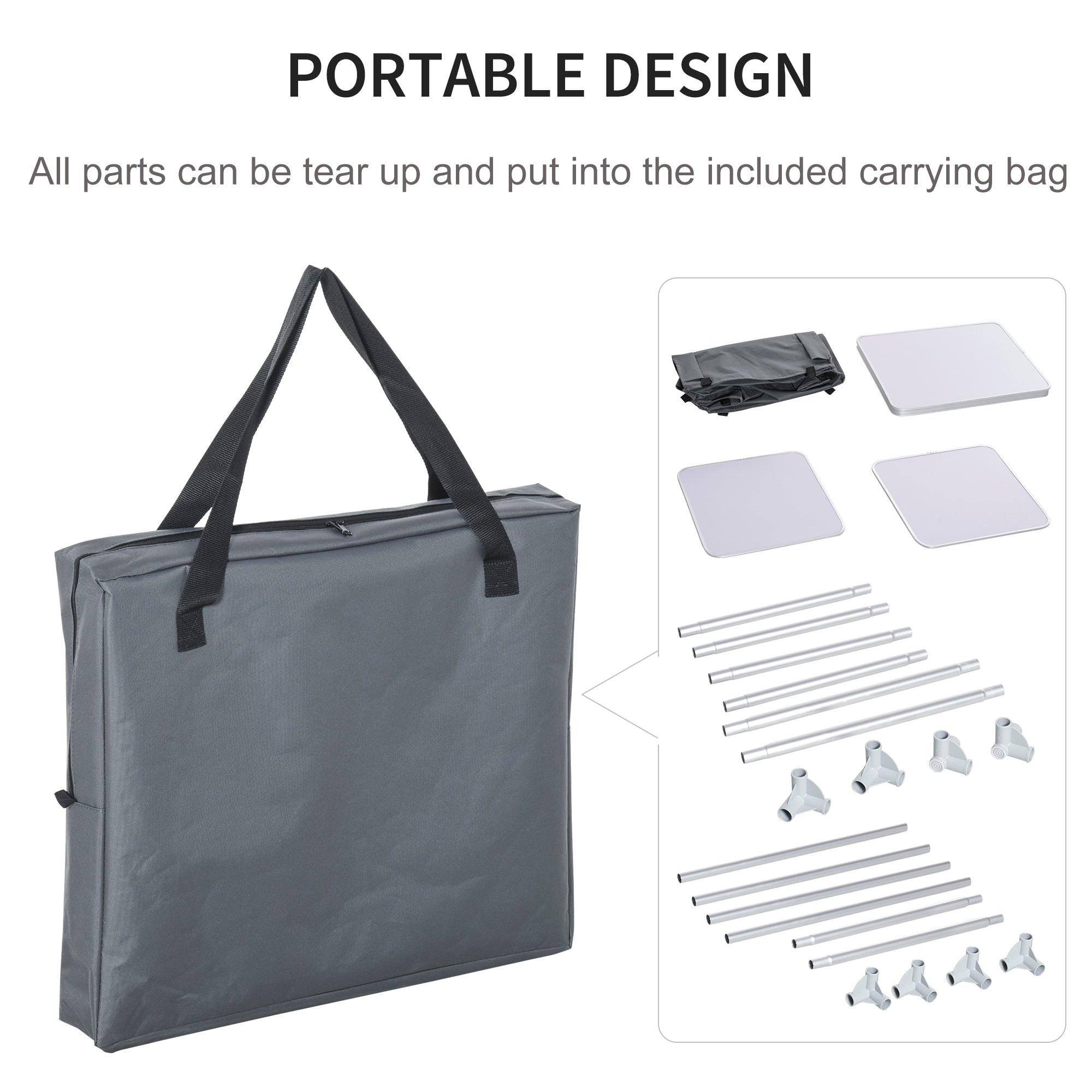 Kozy 2-Shelf Camping Cupboard Camping Kitchen Station Cook Table Aluminum, Storage Organiser for BBQ Party Picnics Backyards with Carrying Bag