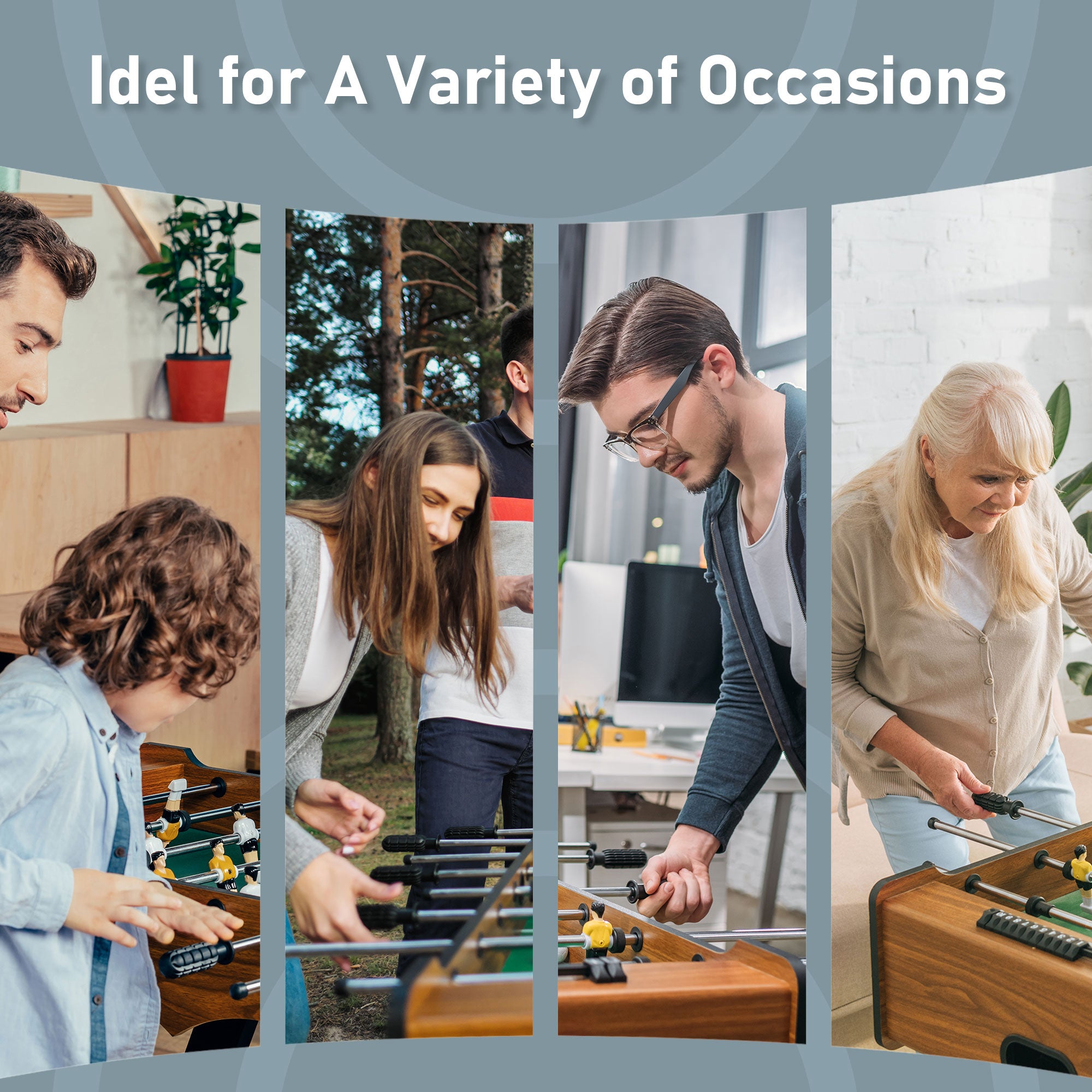 Kozy 29 Inch Mini Tabletop Football Foosball Gaming Table  Play Fun Game Toy 74.5L x 36.1W x 12H CM