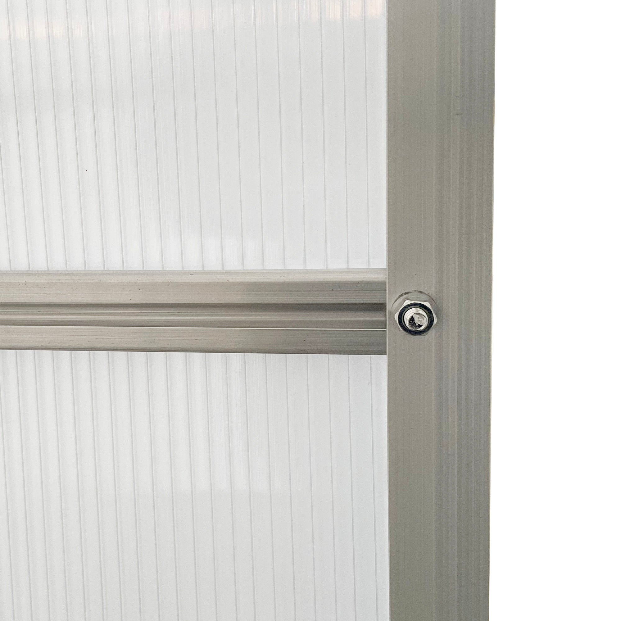 Kozy 190 x 253 cm Walk-In Polycarbonate Greenhouse - Silver-Tone