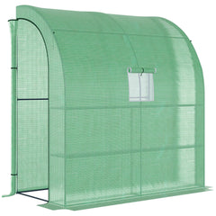 Kozy Small Lean to Greenhouse 3-Tier with Shelves Outdoor, Green
