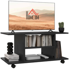 Kozy Modern TV Cabinet Stand Storage Shelves Table Mobile Bedroom Furniture Bookshelf Bookcase Black