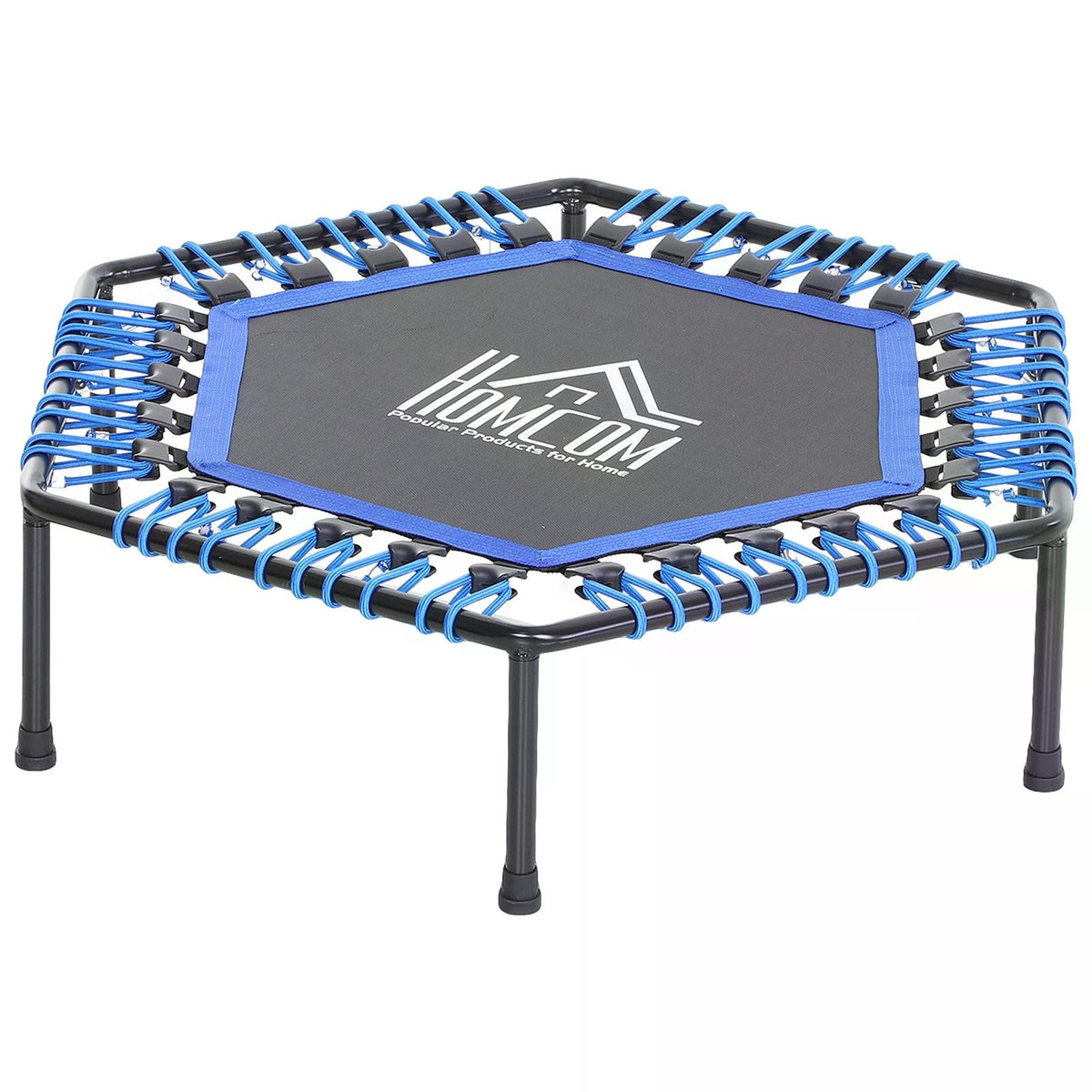 HOMCOM 40" Mini Hexagon Steel Frame Trampoline Blue