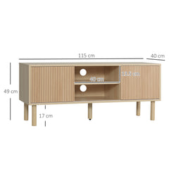 Kozy Sliding Door TV Cabinet Stand - Oak Wood-Effect