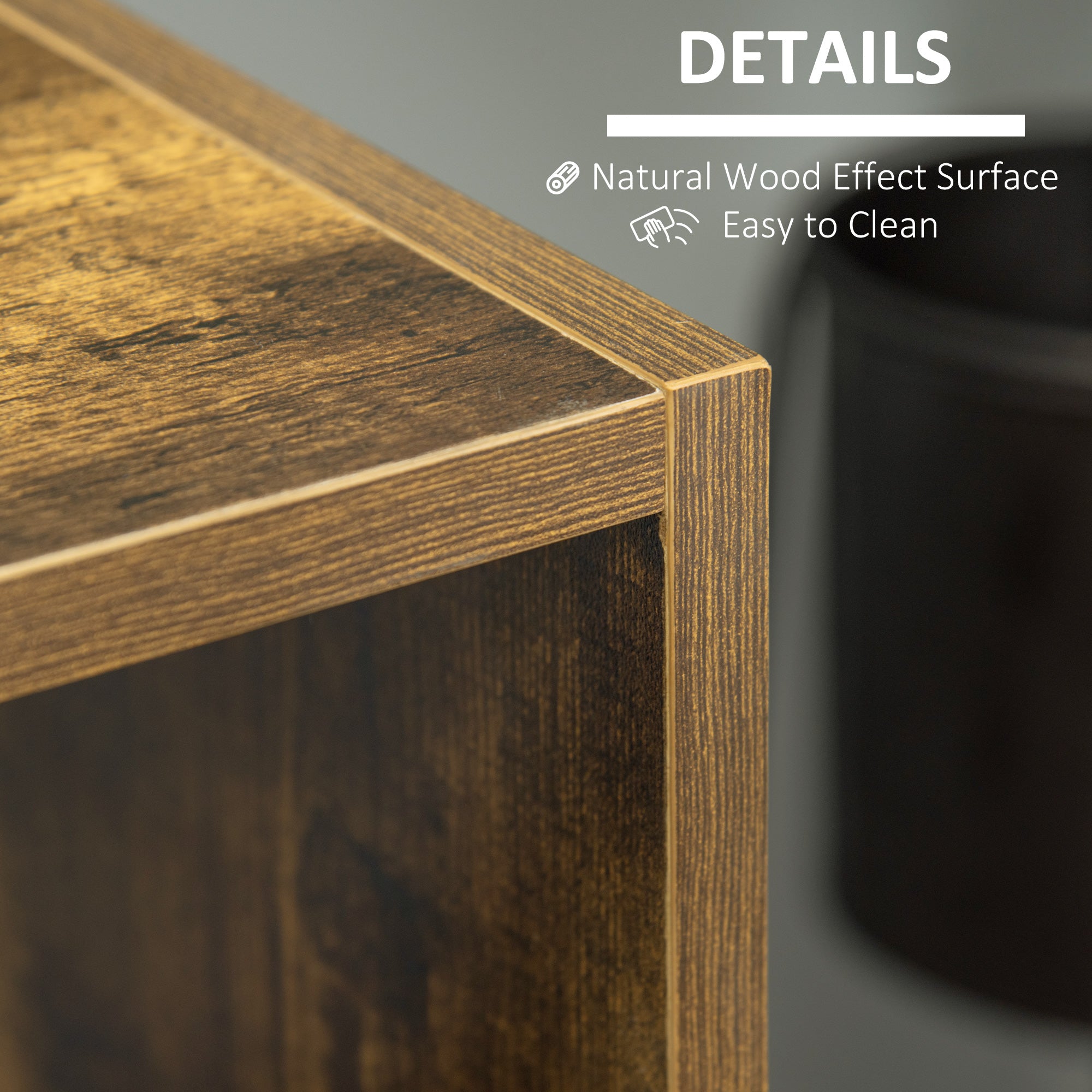 Kozy Industrial Style Storage Shelf, Bookcase, Bookshelf with 6 Compartments, Freestanding Shelving Unit for Living Room, Home Study, Rustic Brown