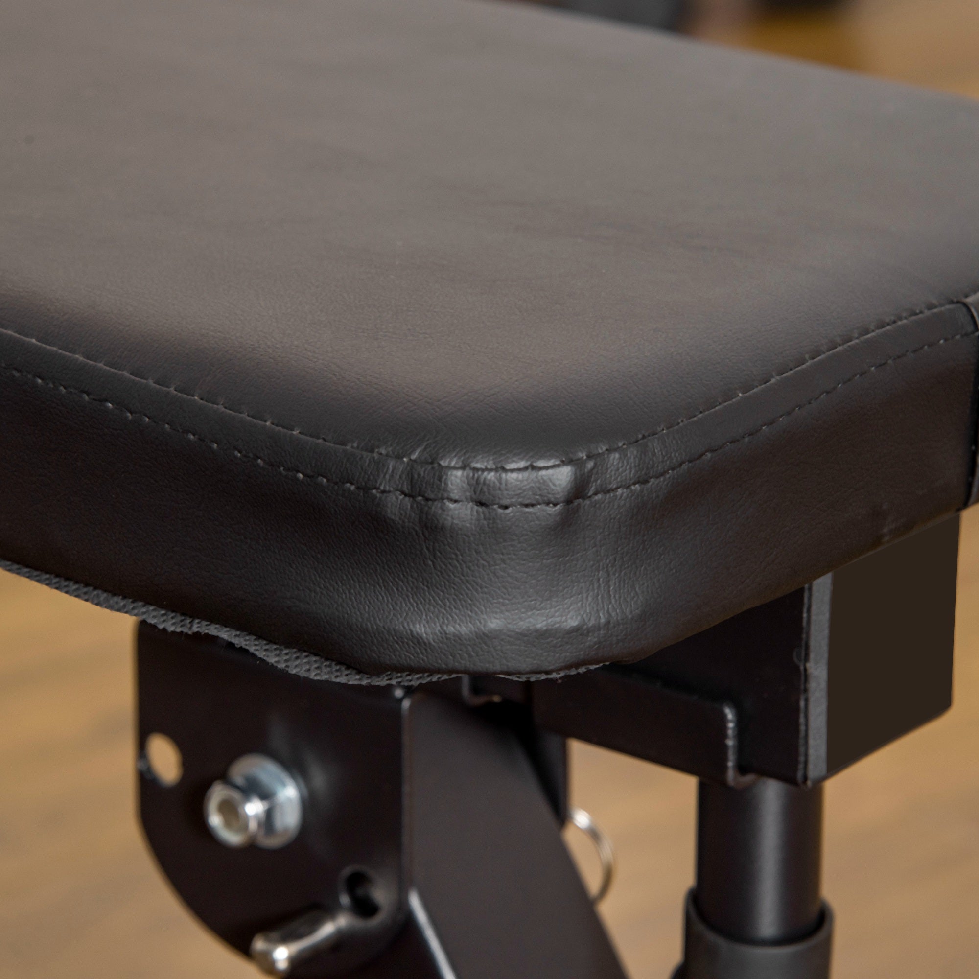 Kozy Adjustable Weight Bench, Foldable Bench, with Barbell Rack, Black