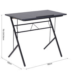 Vinsetto Computer Desk Writing Workstation Art Drawing Drafting Board Craft Table Tiltable Tabletop Adjustable Height Black 90L x 50W x 76